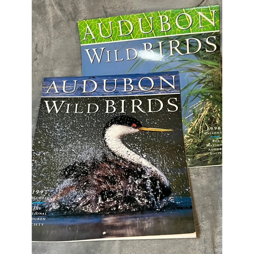 Vintage 1996 1997 Audubon Wild Birds Calendars National Audubon Society Set of 2